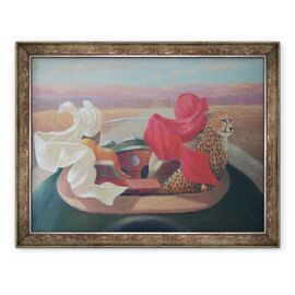 Tablou inramat - Lincoln Seligman - Racing Green si Ghepard - - Roveli