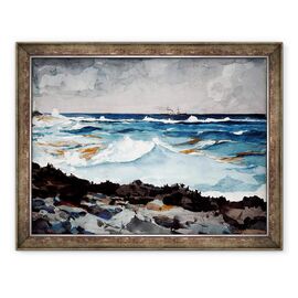 Tablou inramat - Winslow Homer - tarm si Surf, Nassau - - Roveli