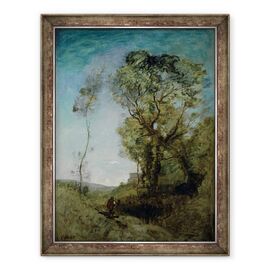 Tablou inramat - Jean Baptiste Camille Corot - Vila italiana din spatele pinilor - - Roveli