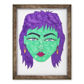 Tablou inramat - Daisy de Villeneuve - Verde cu Invidie - - Roveli