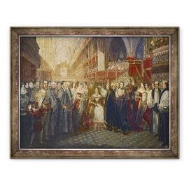 Tablou inramat - Edmund Thomas Parris - incoronarea reginei Victoria la Westminster Abbey, Londra la 28 iunie 1838 - incoronarea reginei Victoria - - Roveli