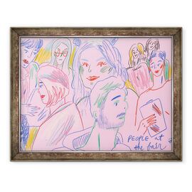 Tablou inramat - Sol Jeong - Oamenii de la Targ II - - Roveli