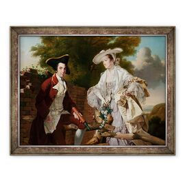 Tablou inramat - Joseph Wright - Portret De Peter Perez Burdett si Prima Sa Sotie Hannah - - Roveli