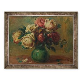Tablou inramat - Pierre Auguste Renoir - Trandafiri in Vaza - - Roveli