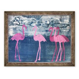 Tablou inramat - Sarah Thompson-Engels - Flamingos,2019 - - Roveli