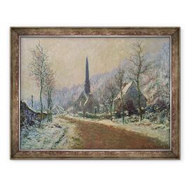 Tablou inramat - Claude Monet - Biserica lui Jeufosse in timpul iernii - - Roveli