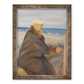 Tablou inramat - Anna Kirstine Ancher - Pictura Michael Ancher pe Shore - - Roveli