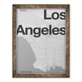 Tablou inramat - Florent Bodart - Harta Minimal Los Angeles - - Roveli