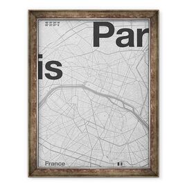 Tablou inramat - Florent Bodart - Harta Minimal Paris - - Roveli