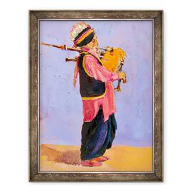 Tablou inramat - Sue Wales - Indian Bagpiper, 2020, 29x22 - - Roveli