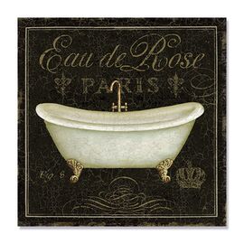 Tablou Canvas - Vana de lux II, baie, clasic, Text, Mesaj - - Roveli