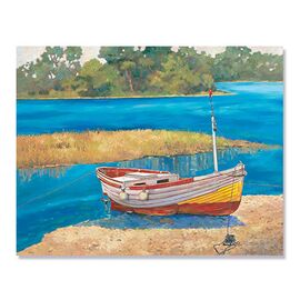 Tablou Canvas - Barca de pescuit II, Mal, Lac, Apa - - Roveli