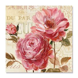 Tablou Canvas - Armonios VI, Roz, Maro, Retro, Marime: 60 x 60 cm - - Roveli