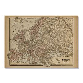 Roveli - Tablou Canvas - Harta Veche a Europei, 