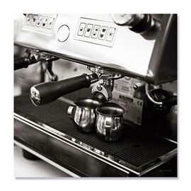 Tablou Canvas - Cafenea I, Espresso, Cafea, Ceasca, Alb negru - - Roveli