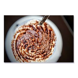 Tablou Canvas - Cappuccino, ceasca, Maro - - Roveli