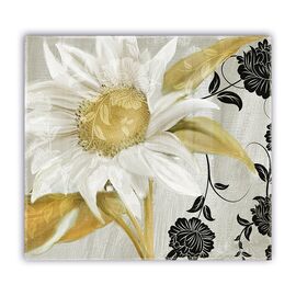Tablou Canvas - Vintage, Floral, Alb - - Roveli