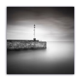 Tablou Canvas - Monochrom, Ocean, Far, Port, Marime: 60 x 60 cm - - Roveli