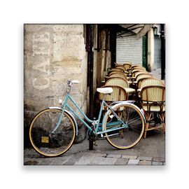 Tablou Canvas - Paris, Cafenea, Terasa, Bicicleta, - - Roveli