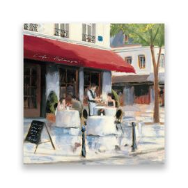 Tablou Canvas - Bistro I, Strada, Paris, Vintage - - Roveli