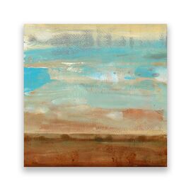 Tablou Canvas - Abstract I, Maro, Albastru, Nisip, Mare - - Roveli