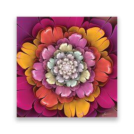 Tablou Canvas - Floare, Roz, Portocaliu - - Roveli