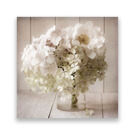 Tablou Canvas - Flori, Alb, Vaza - - Roveli