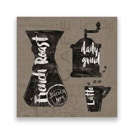 Tablou Canvas - Cafea, Latte, Vintage, Barista - - Roveli