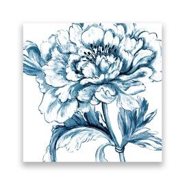 Tablou Canvas - Flori, Trandafiri, Alb-Albastru, Vintage - - Roveli