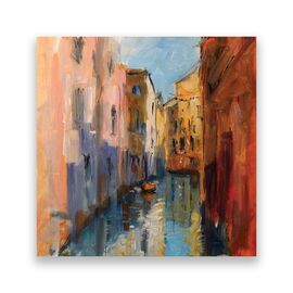 Tablou Canvas - Venetia III, Oras, Cladiri, Pictura, Vara, Marime: 60 x 60 cm - - Roveli