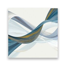 Tablou Canvas - Abstract, Modern, Forme, Albastru, Valuri, Marime: 60 x 60 cm - - Roveli