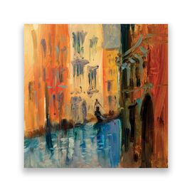 Tablou Canvas - Venetia IV, Oras, Cladiri, Pictura, Vara, Marime: 60 x 60 cm - - Roveli