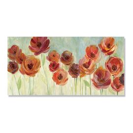 Tablou Canvas - Flori de Maci, Retro, Maro, Marime: 50 x 100 cm - - Roveli