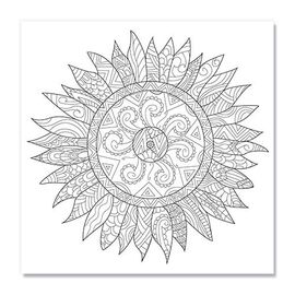 Tablou de colorat - Mandala, Flori - - Roveli