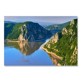 Tablou Canvas - Peisaj, Romania, Portile din fier, Apus de soare, Marime: 80 x 120 cm - - Roveli
