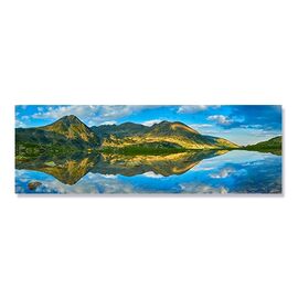 Tablou Canvas - Peisaj, Romania, Muntii Retezat, Apus de soare, Marime: 50 x 150 cm - - Roveli