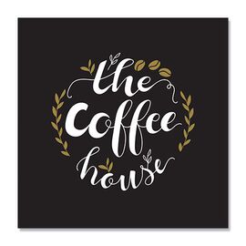 Tablou Canvas - The coffe house, Text, Cafea, Cafenea - - Roveli