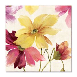 Tablou Canvas - Briza de Vara I, Flori, Galben, Roz - - Roveli