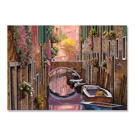 Tablou Canvas - Mimosele din Venetia, Punte, Pod, Barci, Gondole - - Roveli