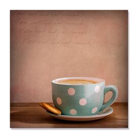Tablou Canvas - Cafeaua de Dimineata, Ceasca Turcoaz, Buline - - Roveli