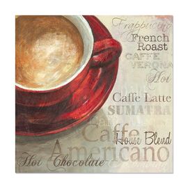 Tablou Canvas - Latte, Ceasca Rosie, Americano - - Roveli