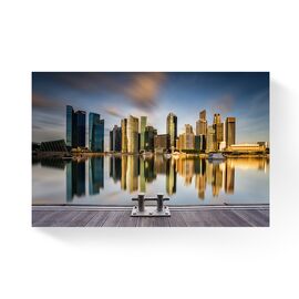 Tablou Canvas - Oras, Cladiri, Skyscraper, Nori, Ploaie - - Roveli