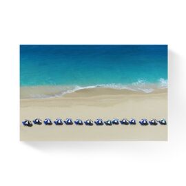 Tablou Canvas - Mare, Valuri, Plaja, Umbrele, Sezlong - - Roveli