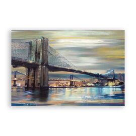 Tablou Canvas - Brookly Bridge, Manhattan, Vintage, Marime: 80 x 120 cm - - Roveli