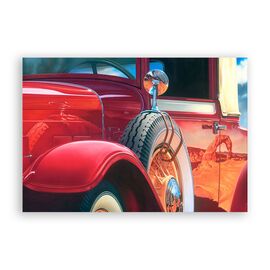Tablou Canvas - Masina, Retro, Oldtimer, Rosu - - Roveli