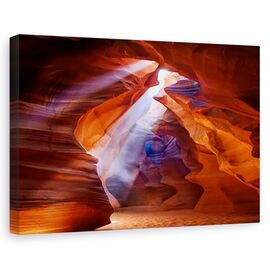 Tablou canvas - Raza de lumina, Peisaj, Canion, Lumina, Nisip, Marime: 80 x 120 cm - - Roveli