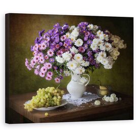 Tablou Canvas - Natura Moarta, Vara, Buchet, Floare 80 x 100 cm, Marime: 60 x 75 cm - - Roveli