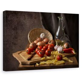 Tablou canvas - Pofta buna, Natura moarta, Compozitie, Rosie, Bucatarie - - Roveli