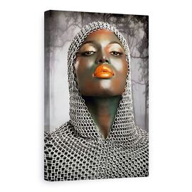 Tablou Canvas - Razboinicul, Chainmail, Femeie, Modelul, Buzele, Gura - - Roveli
