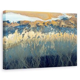 Tablou canvas - California vazuta de sus, Peisaj, Aerian, Nisip, Rau, Marime: 80 x 120 cm - - Roveli